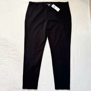 Eileen Fisher Slim Pants Women’s XL Black Pull On Minimalist Office Basic NEW